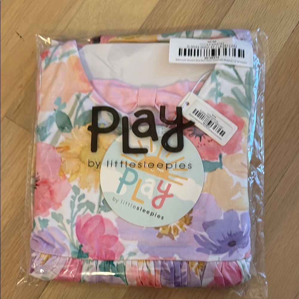 Little Sleepies Watercolor Meadow Skater dress with bodysuit size 12-18 months